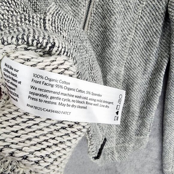 Eileen Fisher Womens M Tweed Organic Cotton Full Zip Jacket GT - Picture 5 of 8